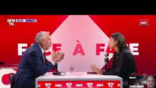 François Bayrou, maire de Pau et Haut-Commissaire au Plan face à Apolline de Malherbe.