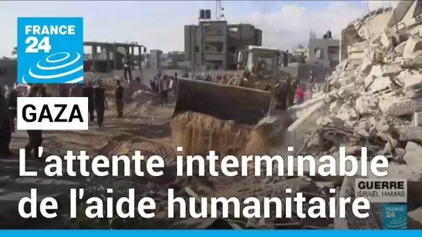 Les Palestiniens attendent désespérément l'aide humanitaire promise à Gaza • FRANCE 24