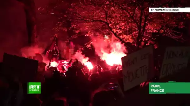 Gaz lacrymogène et canons à eau : manifestation contre la loi de Sécurité globale à Paris