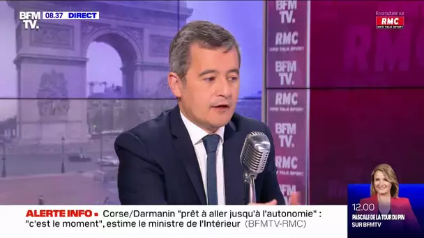 Darmanin  : "Pour l'autonomie de la Corse, les négociations ne vont pas se faire en deux jours"