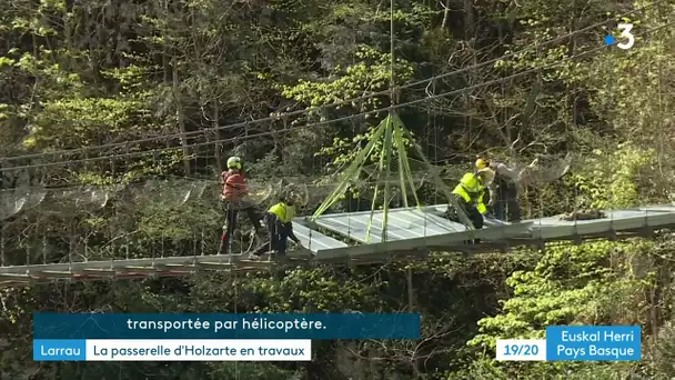 La vertigineuse passerelle d'Holzarte au pays basque bientôt rouverte au public