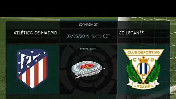Calentamiento Atlético de Madrid vs CD Leganés