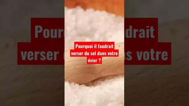 Pourquoi il faudrait verser du sel dans votre évier ?