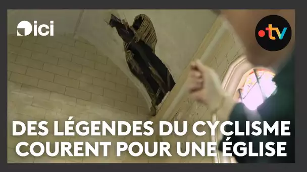 Des champions du cyclisme courent pour sauver l'église d'un petit village