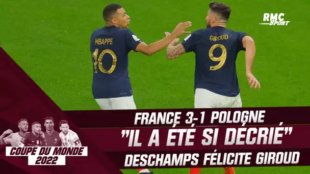 France 3-1 Pologne : "Giroud a tellement été décrié" félicite Deschamps (après le record de buts)