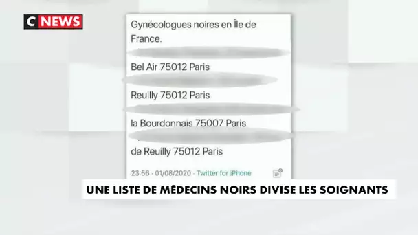 Une liste de médecins noirs divise les soignants