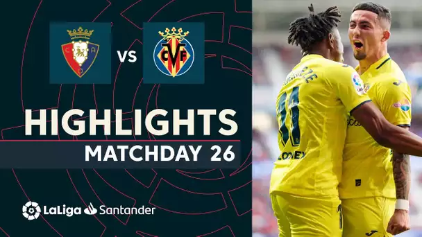 Resumen de CA Osasuna vs Villarreal CF (0-3)