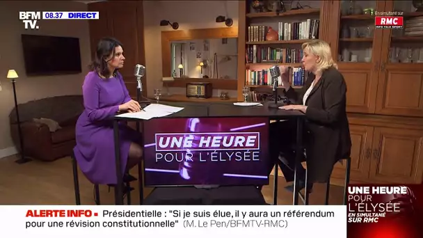 Le Pen : "Si les Français répondent 'Non' à mon referendum, je resterez présidente"