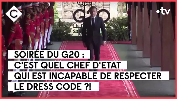 Emmanuel Bleu de Chanel Macron à Bali - L’ABC - C à Vous - 15/11/2022