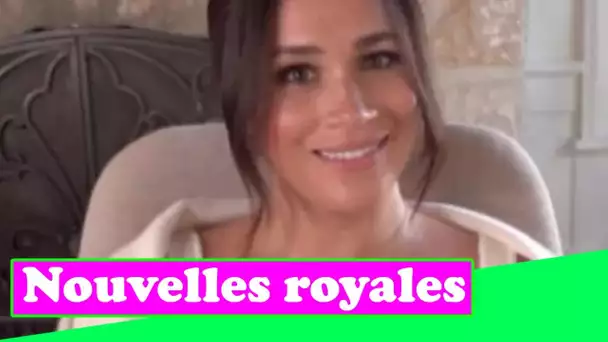 Meghan Markle rit dans une fouille sournoise à la famille royale lors d'un message vidéo d'anniversa