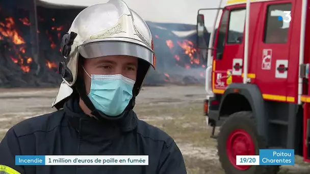Incendie : un million d'euros de paille en fumée à Craon dans la Vienne