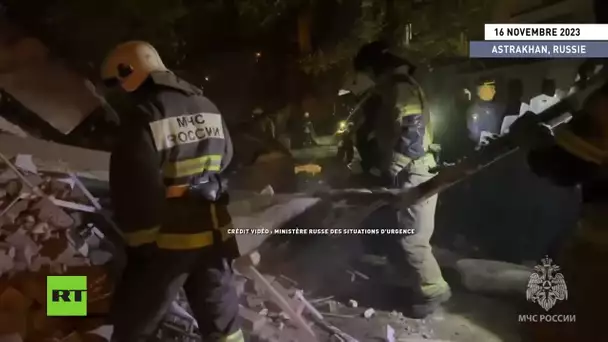 🇷🇺 Russie : opérations de recherche et de sauvetage après l'effondrement d'un immeuble à Astrakhan