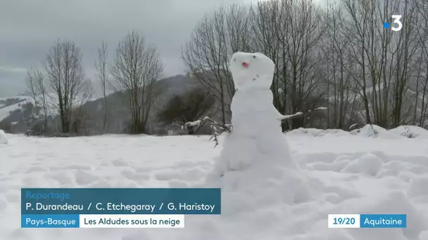 Pays basque : la neige est arrivée dans la vallée des Aldudes