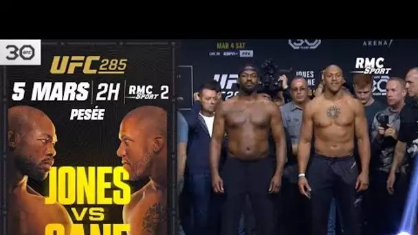 UFC 285 : Le replay de la pesée Jones v Gane (avec la présence de Conor McGregor)