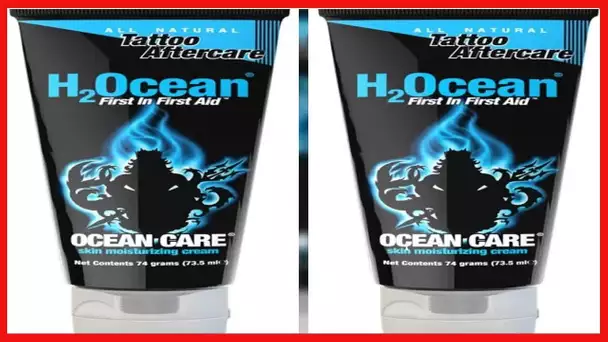 H2Ocean Ocean Care Tattoo Aftercare Water-Based Moisturizing Cream for Extreme Tattoo Healing