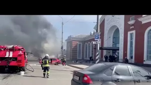 En Ukraine, un missile russe frappe la gare de Kramatorsk tuant au moins 50 civils • FRANCE 24
