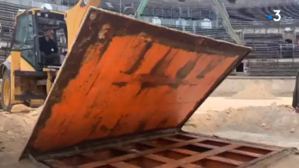 Nîmes : de nouvelles fouilles sous la piste des arènes pour étudier les réseaux hydrauliques