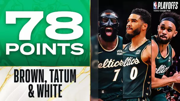 J.Brown (29 PTS), J.Tatum (25 PTS) & D.White (24 PTS) Combine For 78 PTS In #3 Celtics Game 1 W!