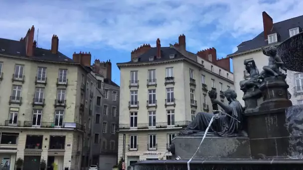 Coronavirus : le centre-ville de Nantes presque déserté ce lundi 16 mars matin.