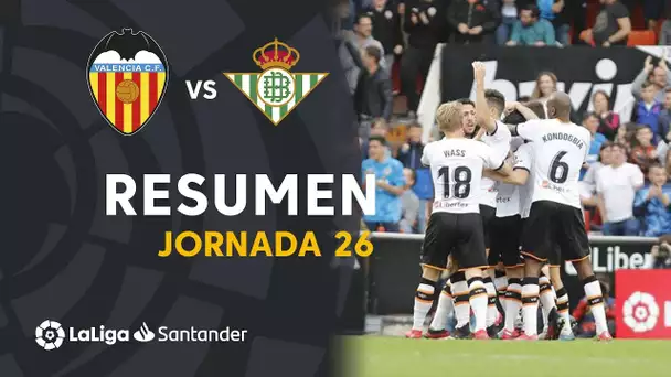 Resumen de Valencia CF vs Real Betis (2-1)