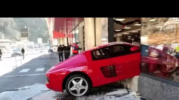 Andorre : Un octogénaire encastre sa Ferrari Testarossa dans la vitrine d’un centre commercial