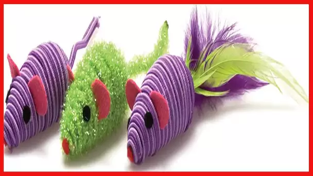 Our Pets Three Twined Mice Catnip Toys for Indoor Cats