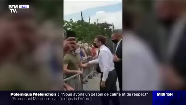 Emmanuel Macron giflé par un homme dans la Drôme