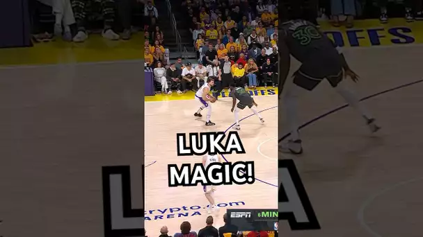 Luka is getting busy EARLY in his first Laker playoff game!