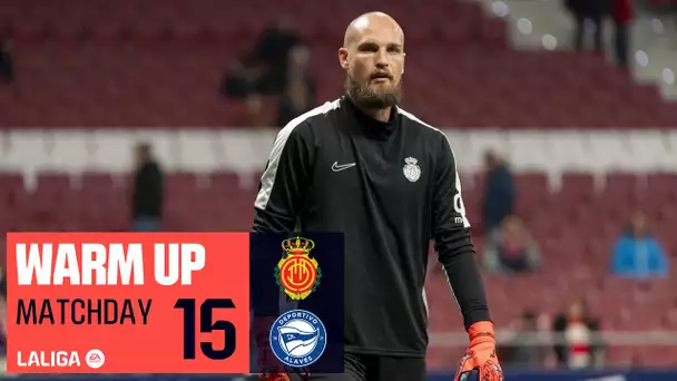 Calentamiento RCD Mallorca vs Deportivo Alavés