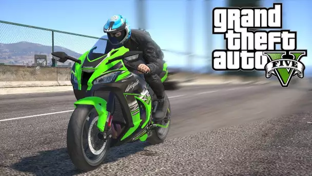 GTA 5 - Kawasaki ZX10R Super Speed mod stunt