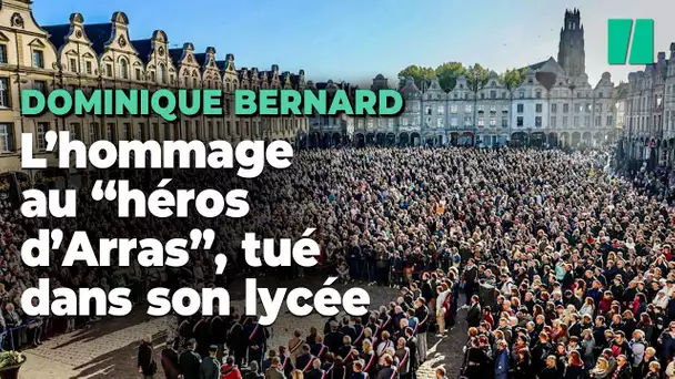 L'émouvant rassemblement à Arras en hommage au professeur assassiné dans son lycée