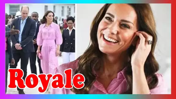 Kate éblouit dans une superbe robe rose aux côtés de William à Abaco dernier jour de t0urnée royale