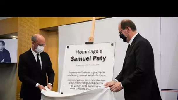 Jean Castex rend hommage à Samuel Paty, "un serviteur de la République" • FRANCE 24