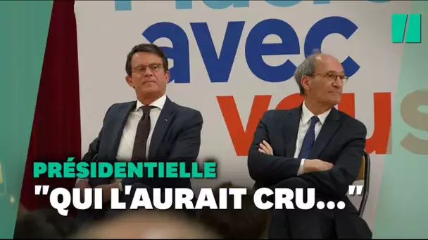 Aux Mureaux, la très modeste réunion de Valls et Woerth pour Macron