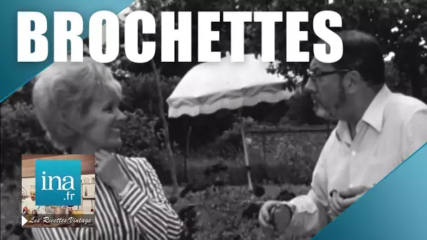 Recette : Brochettes d'agneau et frotte à l'ail de Raymond Oliver | Archive INA