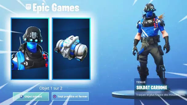 LE NOUVEAU SKIN GRATUIT SUR FORTNITE ! (PACK CARBONE PS PLUS)