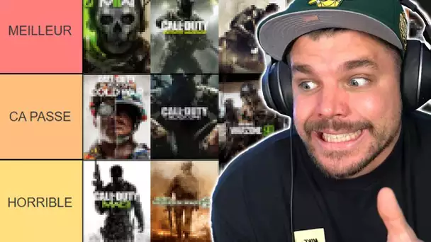 Votre TIER LIST des CALL OF DUTY