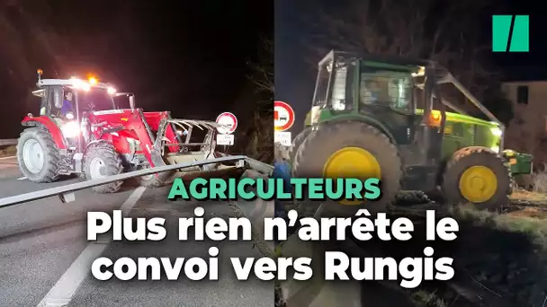 Le convoi d’agriculteurs Agen - Rungis contourne le barrage policier et repart