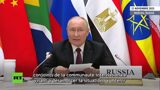 Les BRICS et les pays de la région pourraient jouer un « rôle important », selon Poutine