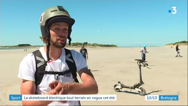 Santec : du skateboard électrique sur la plage