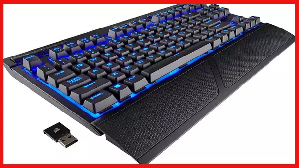 Corsair K63 Wireless Mechanical Gaming Keyboard, backlit Blue LED, Cherry MX Red - Quiet & Linear