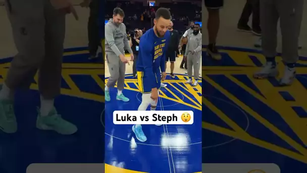 Luka Doncic vs Stephen Curry SHOOTING CONTEST From Half! 👀🔥| #Shorts