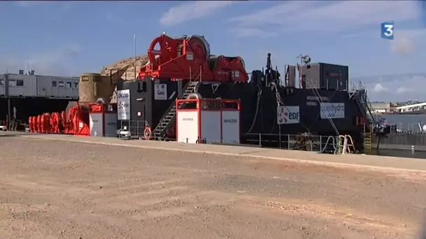 Cherbourg: l&#039;usine d&#039;hydroliennes sort de terre