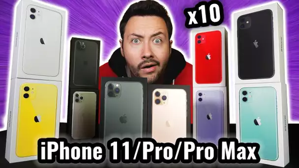 J'ai acheté 10 iPhone 11 / Pro/ Pro Max ! (toutes les couleurs)
