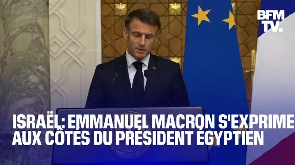 Israël/Hamas: la prise de parole d'Emmanuel Macron aux côtés du président égyptien en intégralité