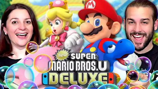 MARIO ET PEACHETTE FONT DES BULLES ! NEW SUPER MARIO BROS U DELUXE NINTENDO SWITCH