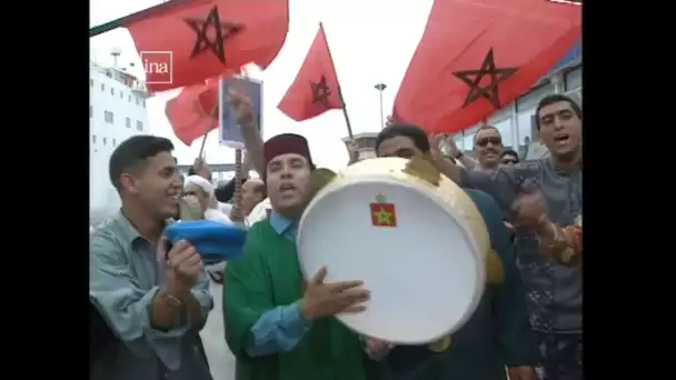 Coupe du monde 1998: les supporters marocains avant le match contre la Norvège