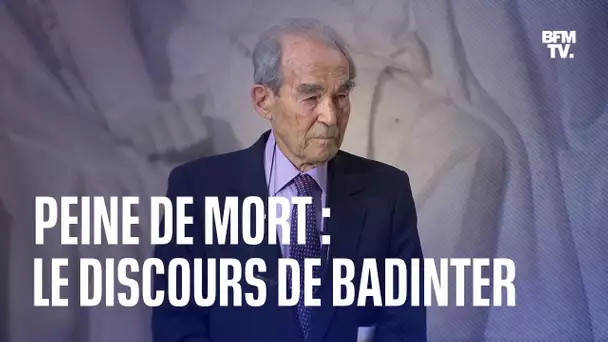 Le discours de Robert Badinter pour le 40e anniversaire de l'abolition de la peine de mort