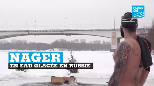Russie, nager en eau glacée