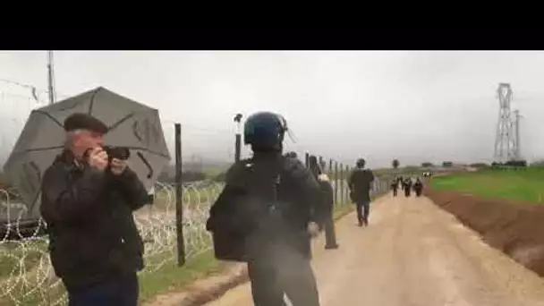 Aveyron : des opposants au projet de transformateur électrique repoussés par les forces de l'ordre